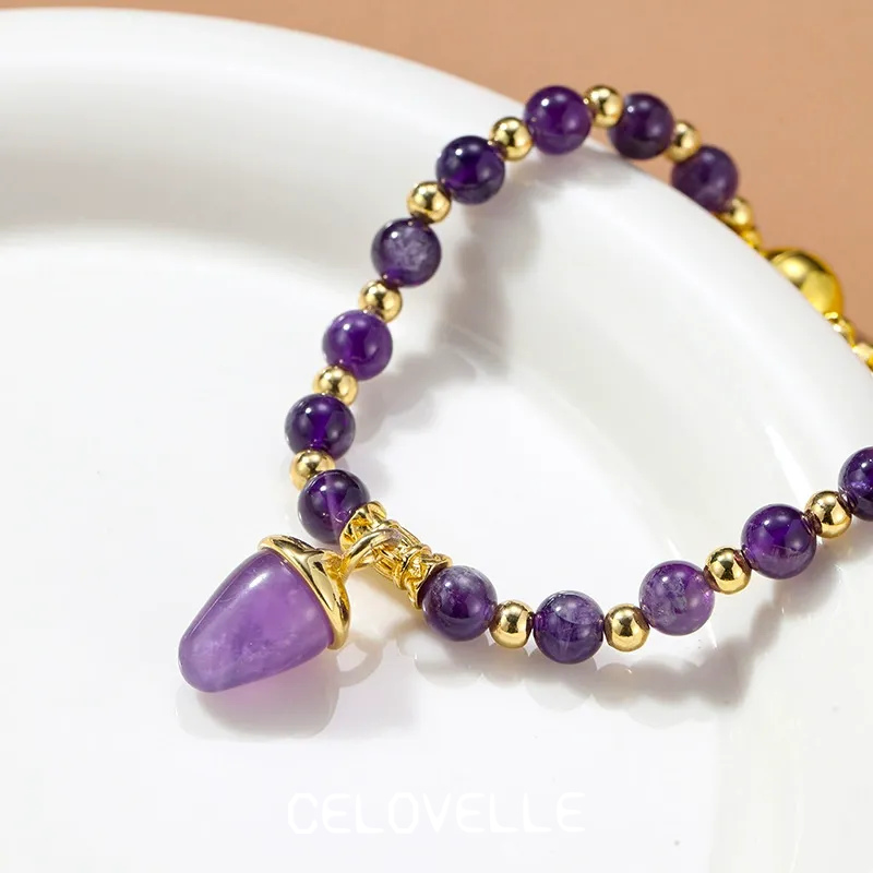 Valentina Lustre Amethyst-Tone Crystal Beaded Bracelet product image 3