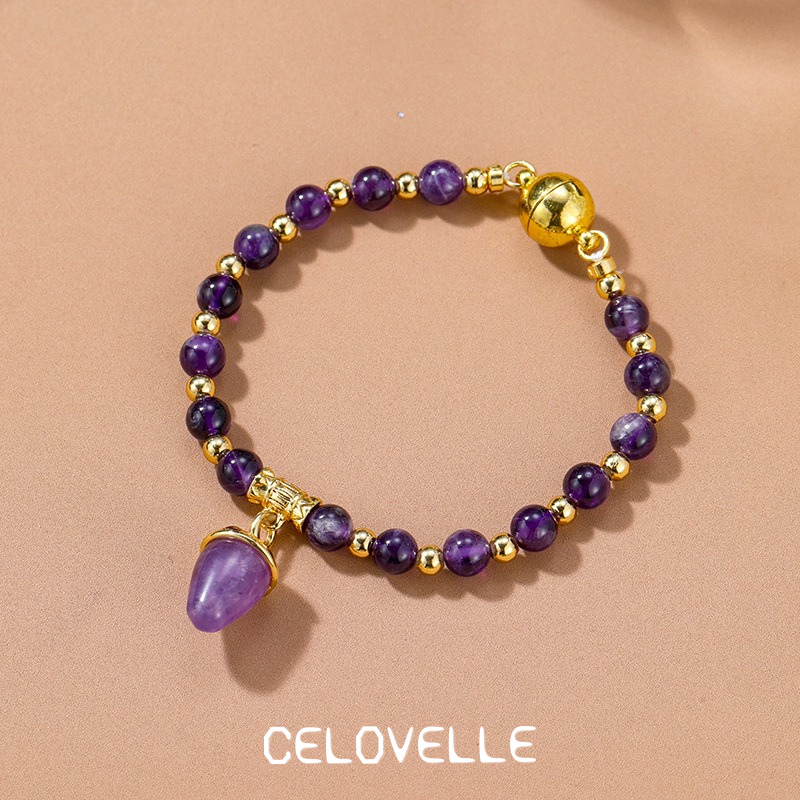 Valentina Lustre Amethyst-Tone Crystal Beaded Bracelet product image 10
