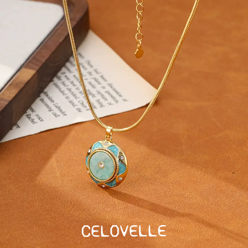 Amara Lustre Floral Enamel Pendant Necklace product image 1