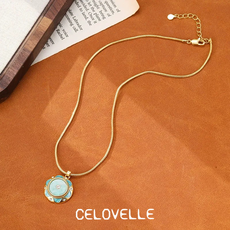 Amara Lustre Floral Enamel Pendant Necklace product image 2