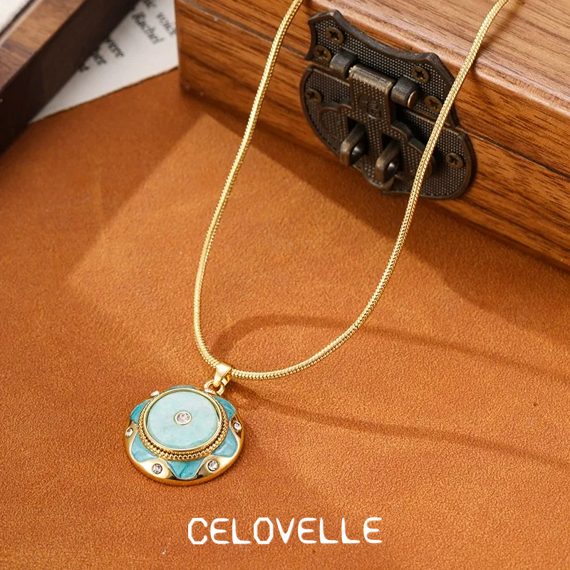 Amara Lustre Floral Enamel Pendant Necklace product image 3