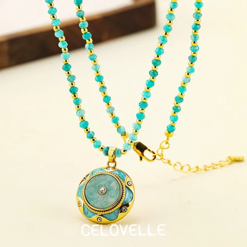 Amara Lustre Floral Enamel Pendant Necklace product image 4