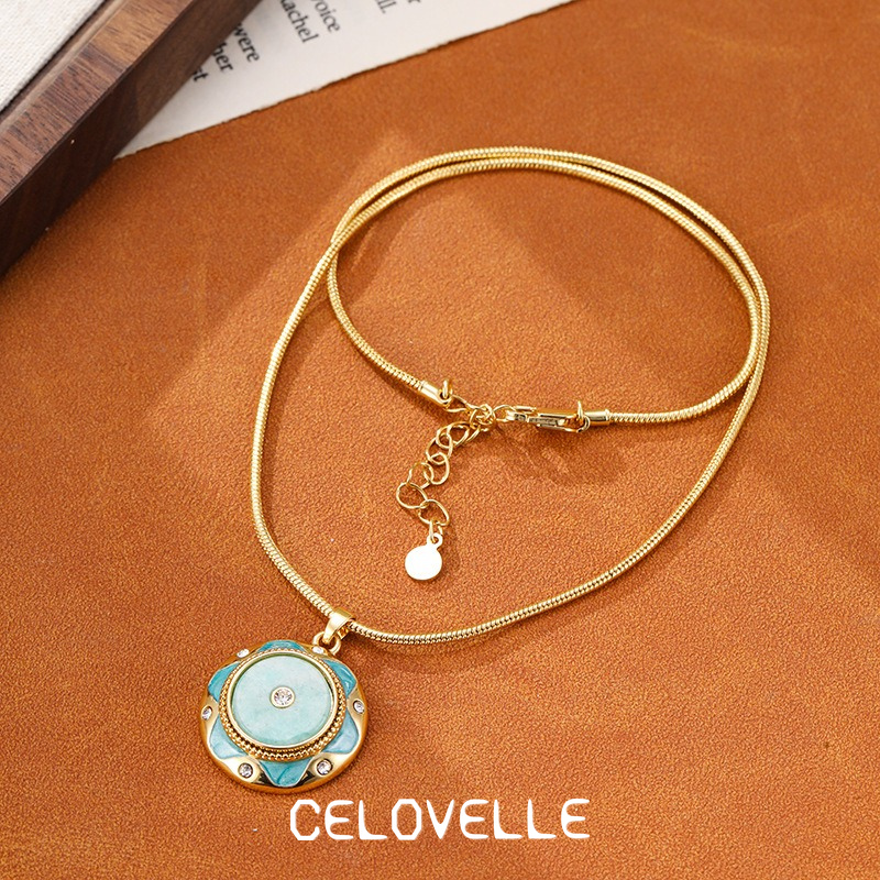 Amara Lustre Floral Enamel Pendant Necklace product image 5