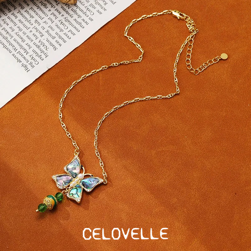 Rosalie Nocturne Butterfly Fringe Pendant Necklace product image 1