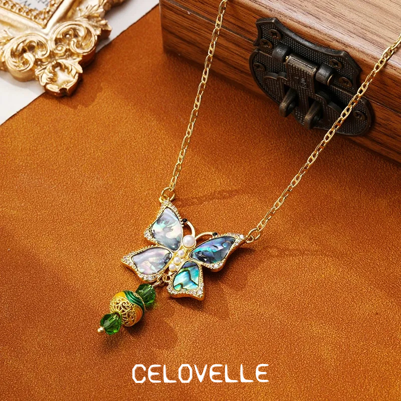 Rosalie Nocturne Butterfly Fringe Pendant Necklace product image 2