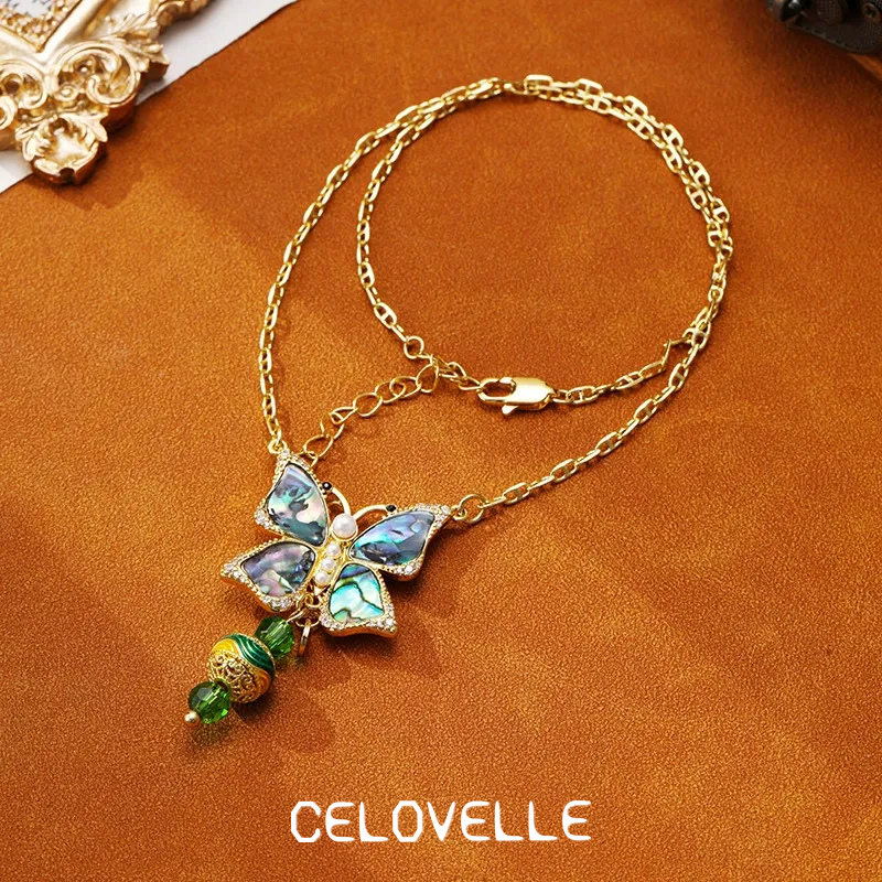 Rosalie Nocturne Butterfly Fringe Pendant Necklace product image 3