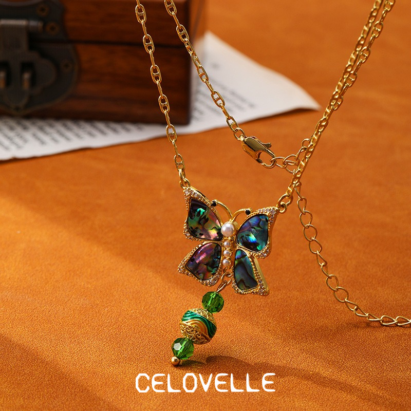 Rosalie Nocturne Butterfly Fringe Pendant Necklace product image 5