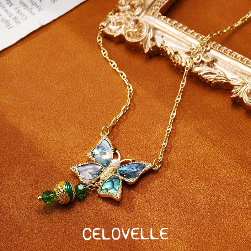 Rosalie Nocturne Butterfly Fringe Pendant Necklace product image 6