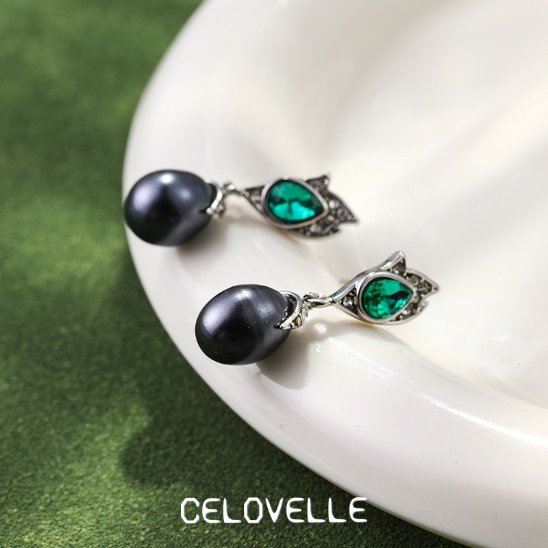 Aurelia Nocturne Pearl Fringe Drop Earrings product image 4