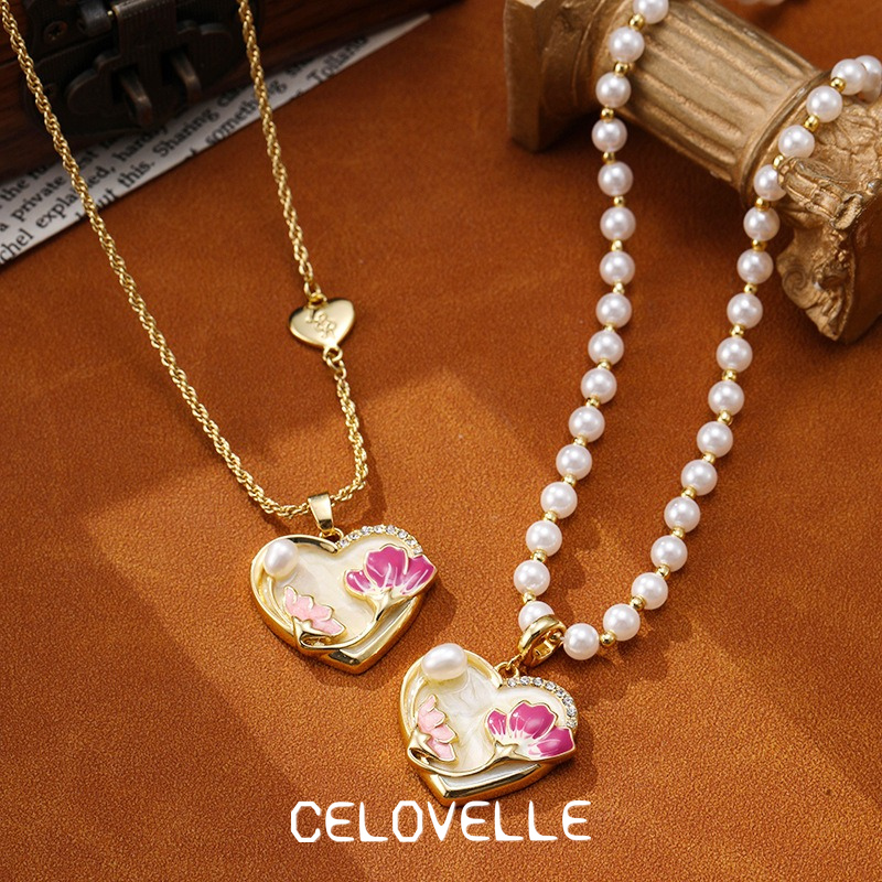 Elara Lustre Pearl Heart Pendant Necklace product image 5
