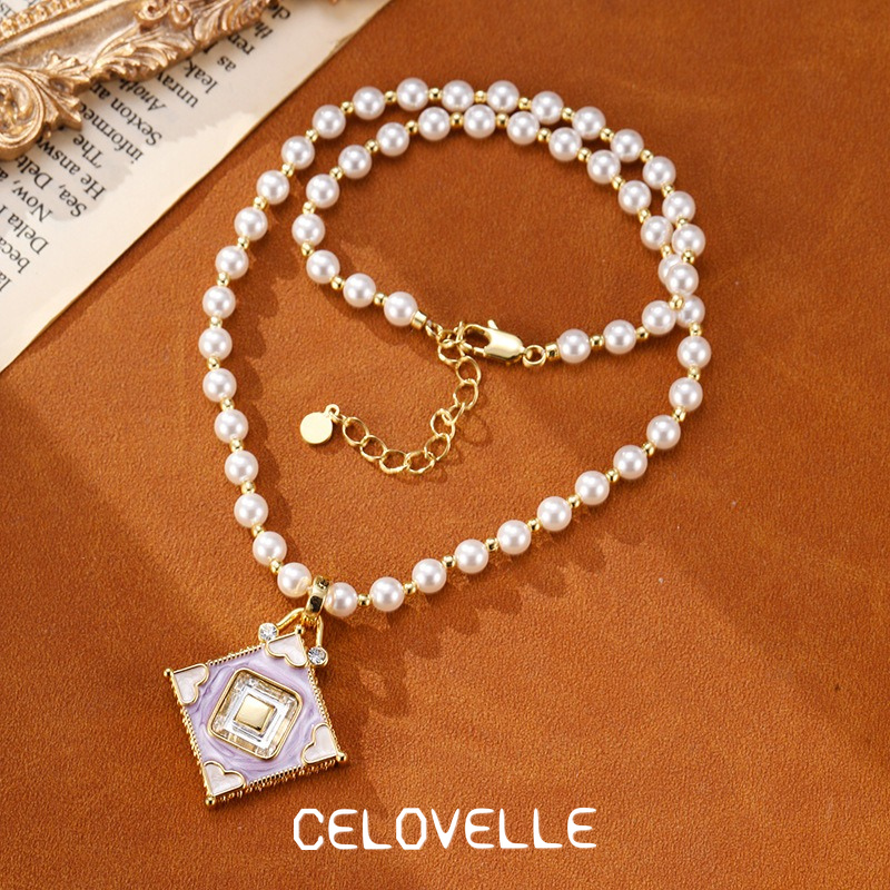 Celeste Lustre Pearl Heart Pendant Necklace product image 6