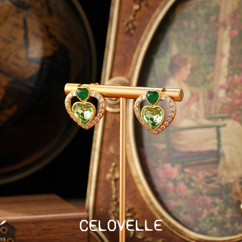Lucienne Petal Heart Crystal Stud Earrings product image 5