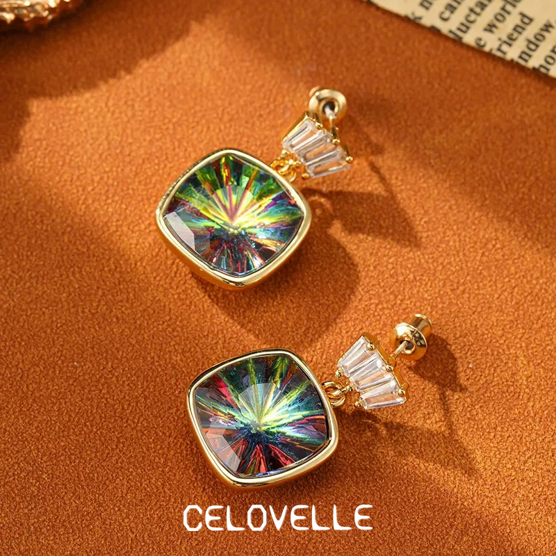 Rosalie Petal Geometric Crystal Drop Earrings product image 4