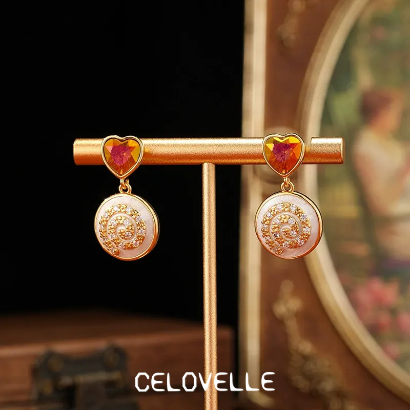 Noelle Petal Heart Enamel Drop Earrings product image 3