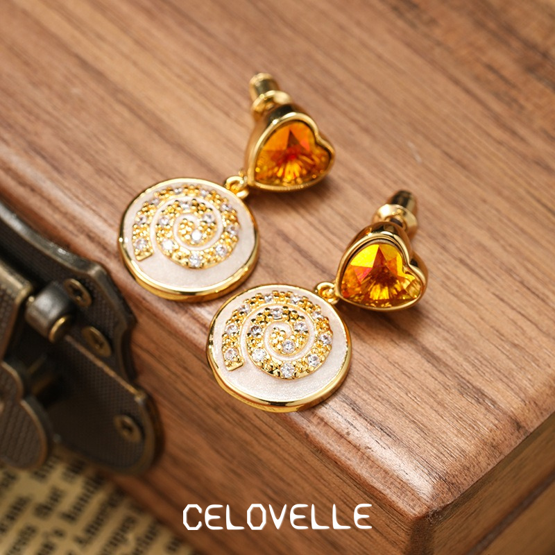 Noelle Petal Heart Enamel Drop Earrings product image 4