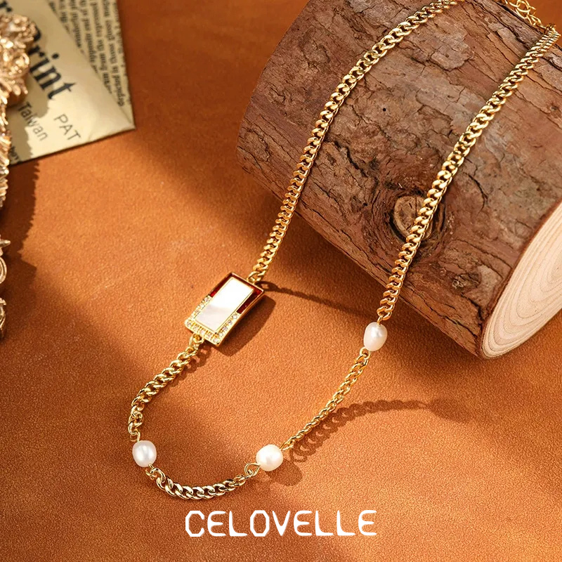 Noelle Nocturne Pearl Geometric Chain Bracelet product image 1