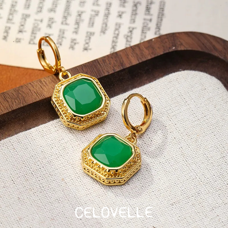 Evadne Nocturne Geometric Crystal Hoop Earrings product image 1