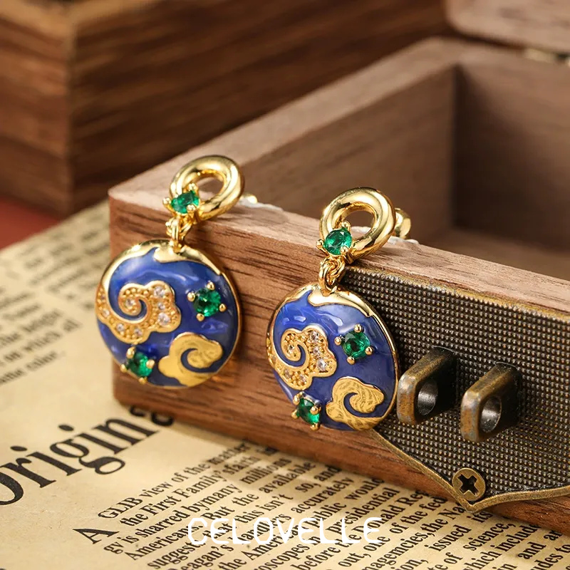Aurelia Gleam Enamel Drop Earrings product image 2