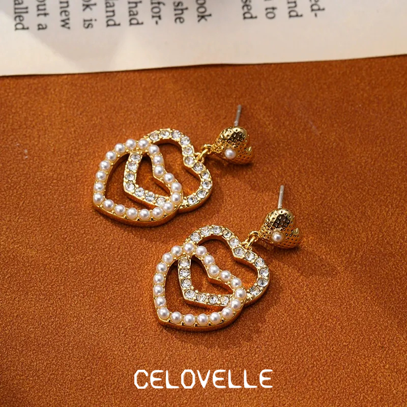 Valentina Bloom Pearl Heart Stud Earrings product image 1