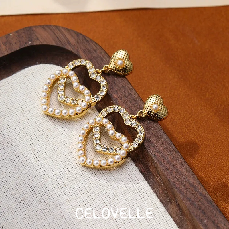 Valentina Bloom Pearl Heart Stud Earrings product image 2