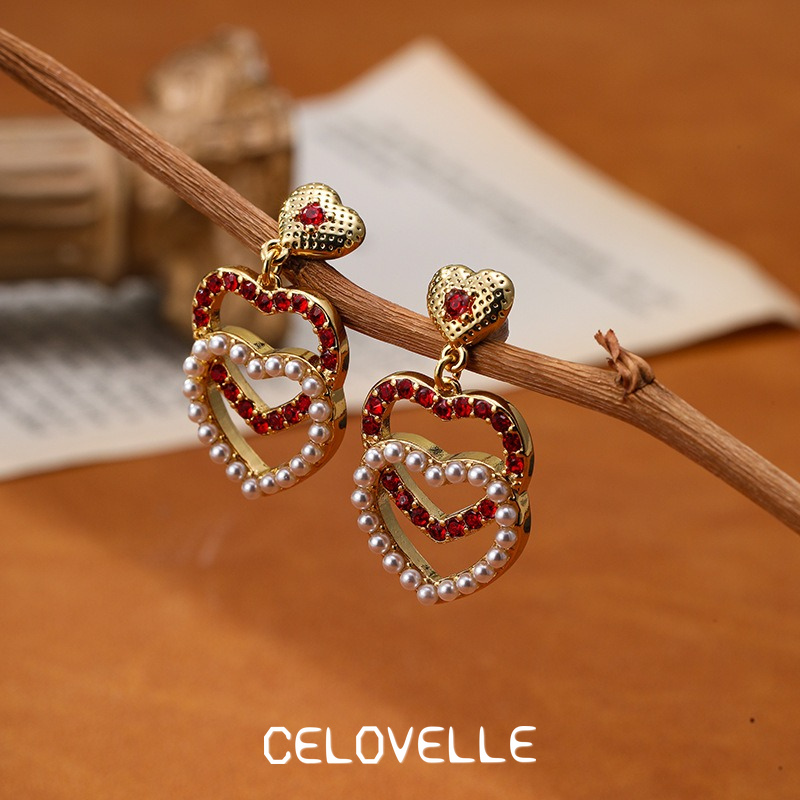 Valentina Bloom Pearl Heart Stud Earrings product image 4