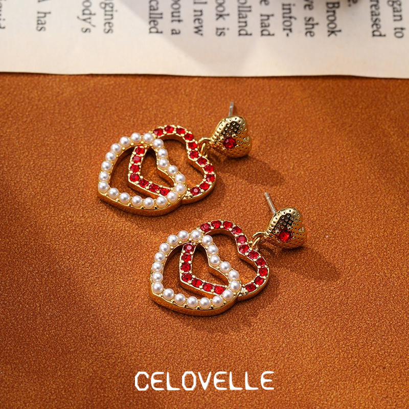 Valentina Bloom Pearl Heart Stud Earrings product image 6