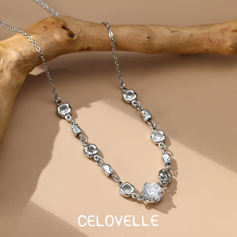 Ophelia Halo Crystal Pendant Necklace product image 1
