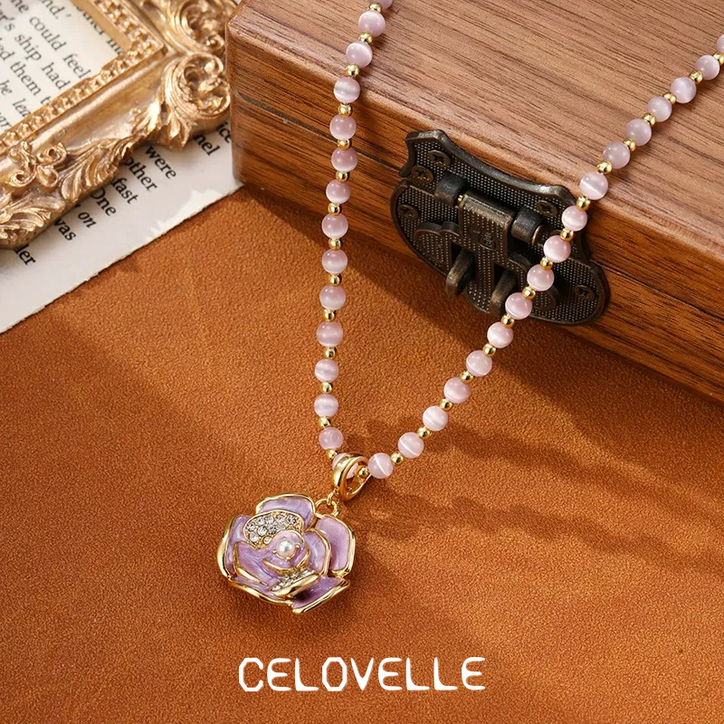 Liora Lustre Camellia Cat-Eye Pendant Necklace product image 1