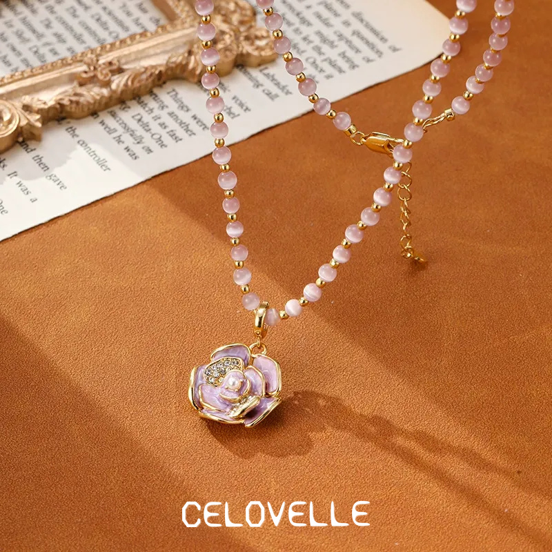 Liora Lustre Camellia Cat-Eye Pendant Necklace product image 2