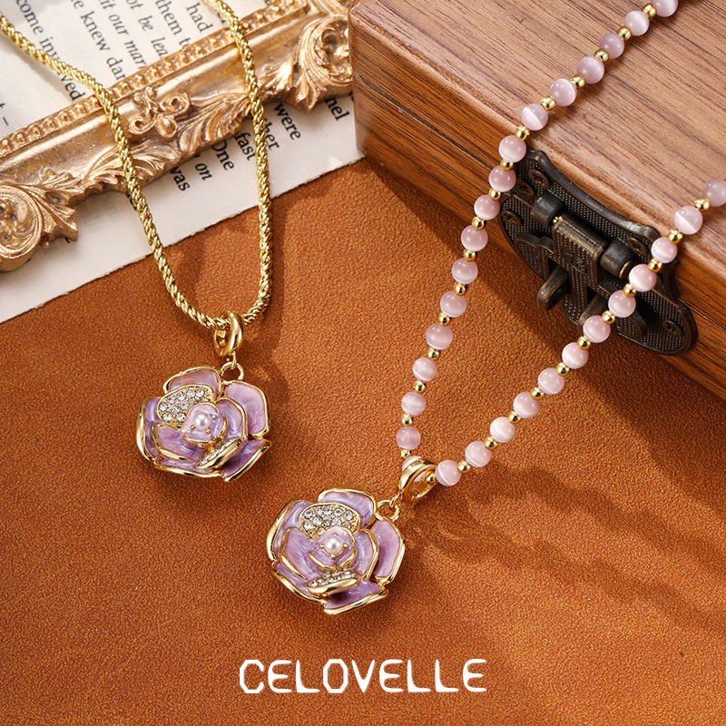 Liora Lustre Camellia Cat-Eye Pendant Necklace product image 5