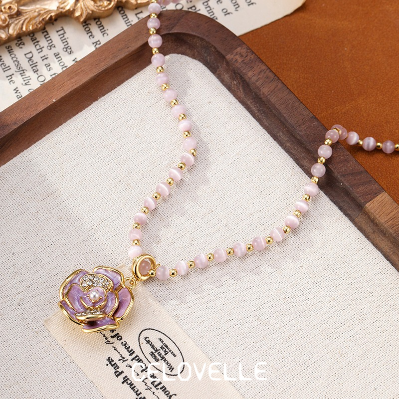 Liora Lustre Camellia Cat-Eye Pendant Necklace product image 6