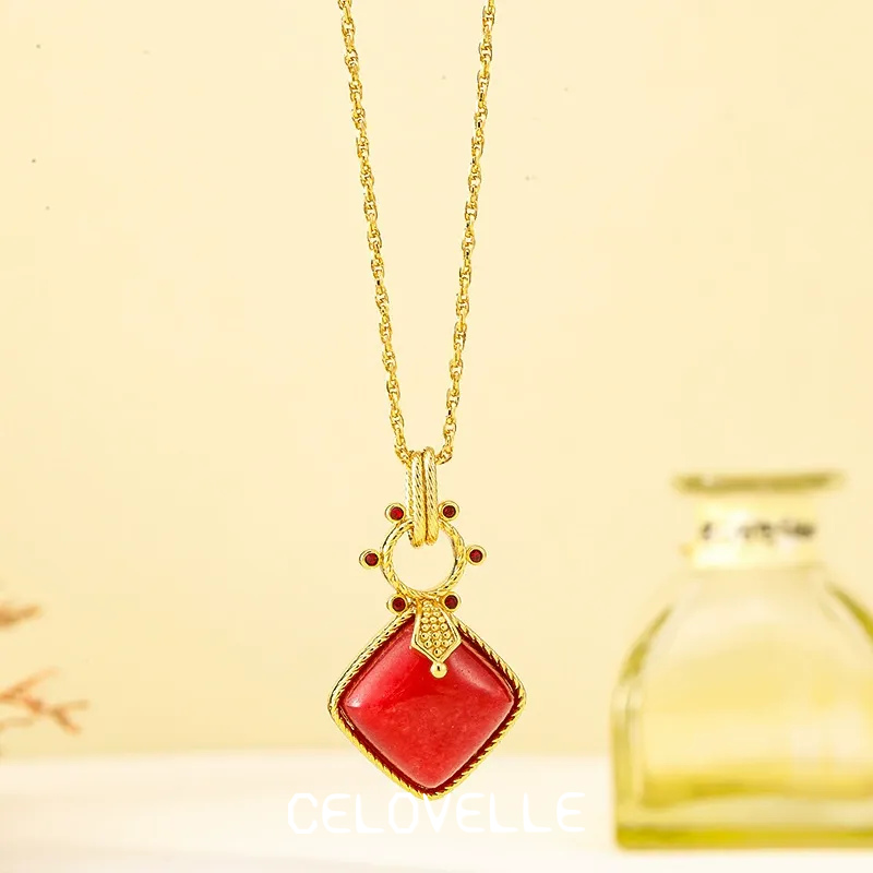 Evadne Muse Garnet-Tone Pendant Necklace product image 4