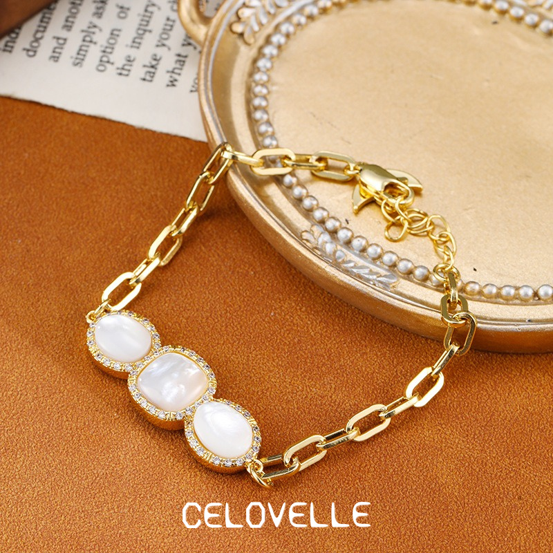 Thalia Muse Pearlescent Shell Chain Bracelet product image 4