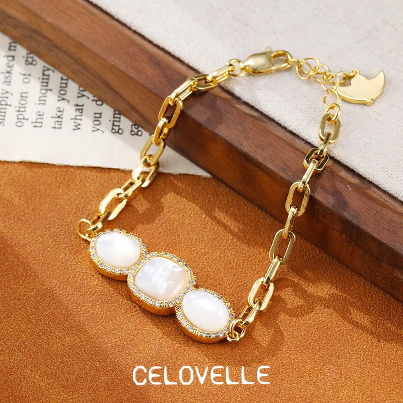 Thalia Muse Pearlescent Shell Chain Bracelet product image 7