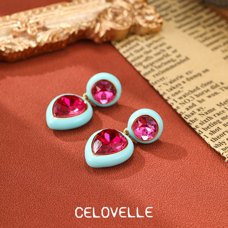 Aurelia Bloom Enamel Blue Drop Earrings product image 6