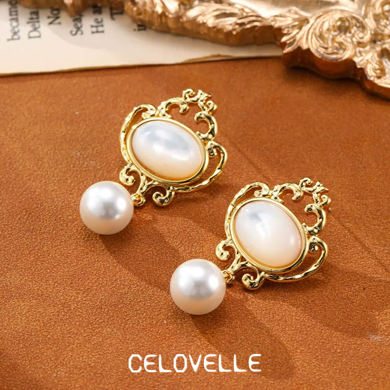 Lucienne Halo Pearl Drop Earrings product image 1