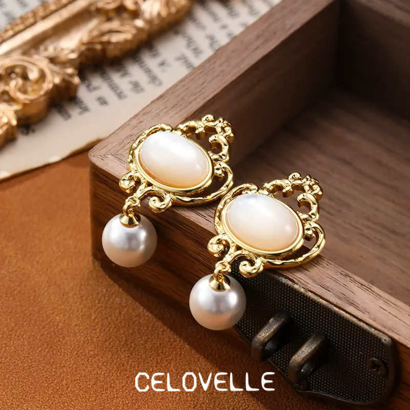 Lucienne Halo Pearl Drop Earrings product image 2