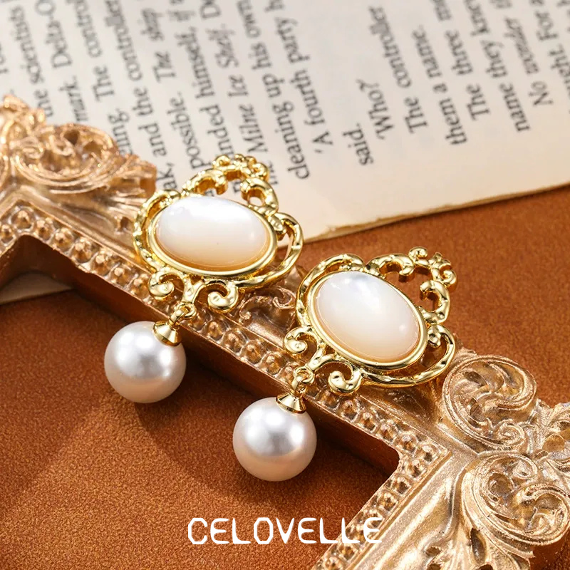 Lucienne Halo Pearl Drop Earrings product image 3