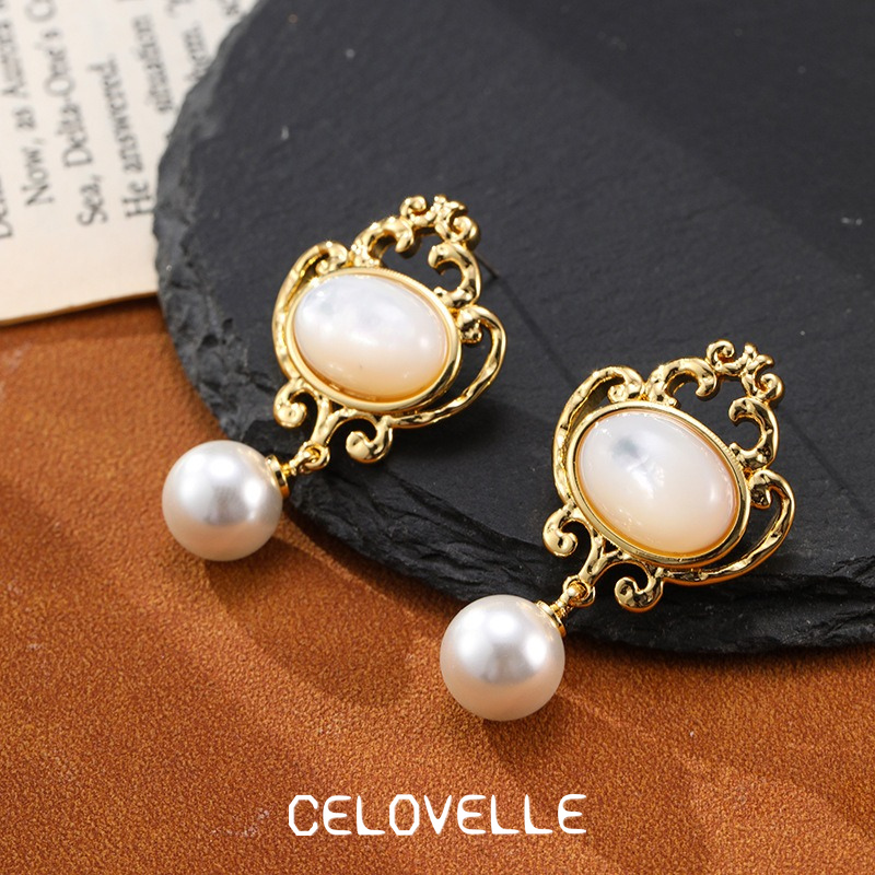 Lucienne Halo Pearl Drop Earrings product image 6