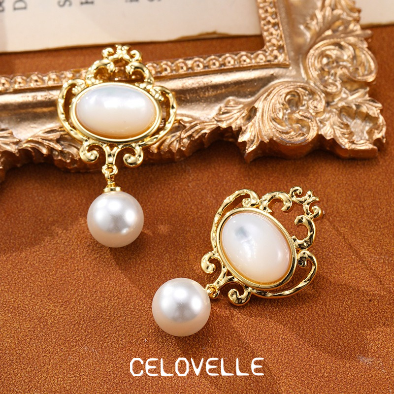 Lucienne Halo Pearl Drop Earrings product image 7