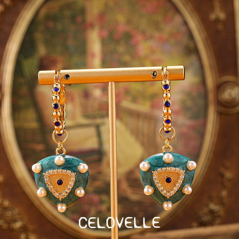 Seraphine Nocturne Pearl Heart Drop Earrings product image 7