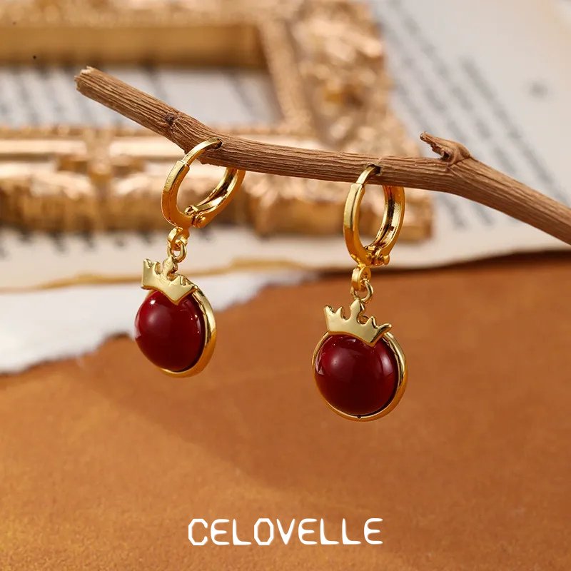 Isolde Lustre Fringe Crown Hoop Earrings product image 1