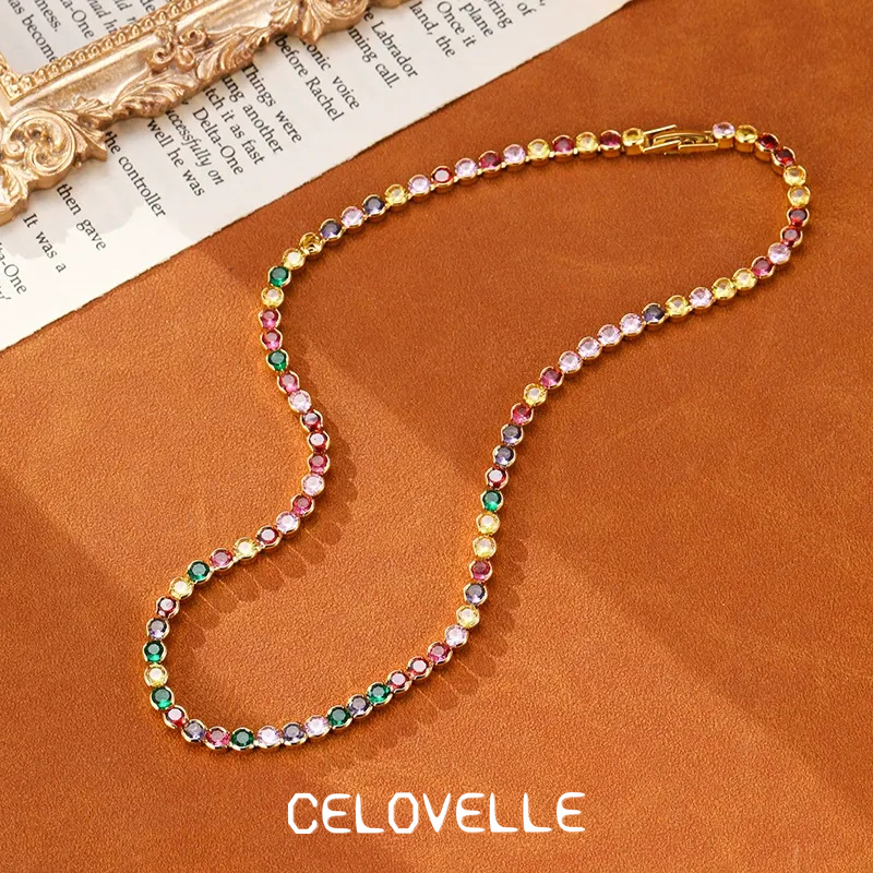 Solene Reverie Crystal Multicolor Chain Bracelet product image 3
