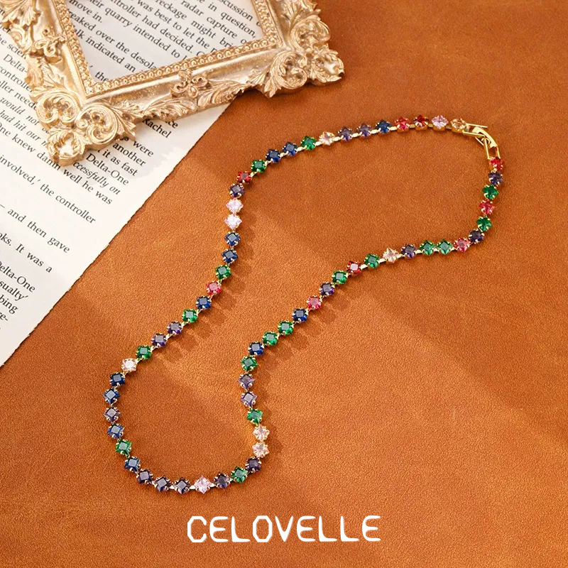 Solene Reverie Crystal Multicolor Chain Bracelet product image 4