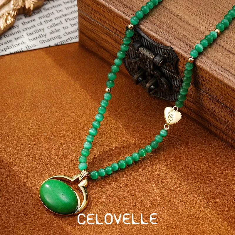 Vesper Halo Cat-Eye Pendant Necklace product image 2