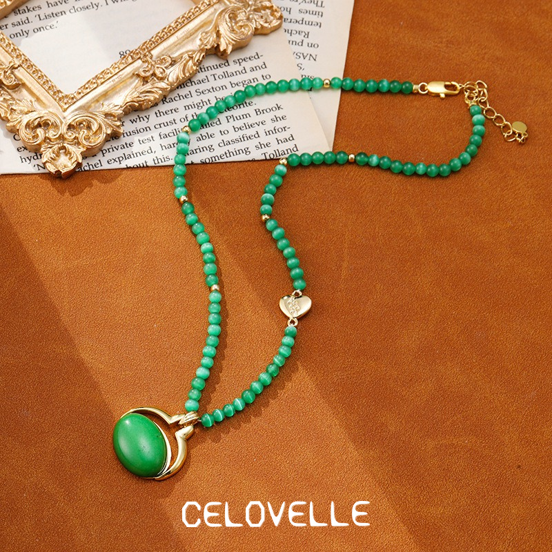 Vesper Halo Cat-Eye Pendant Necklace product image 5