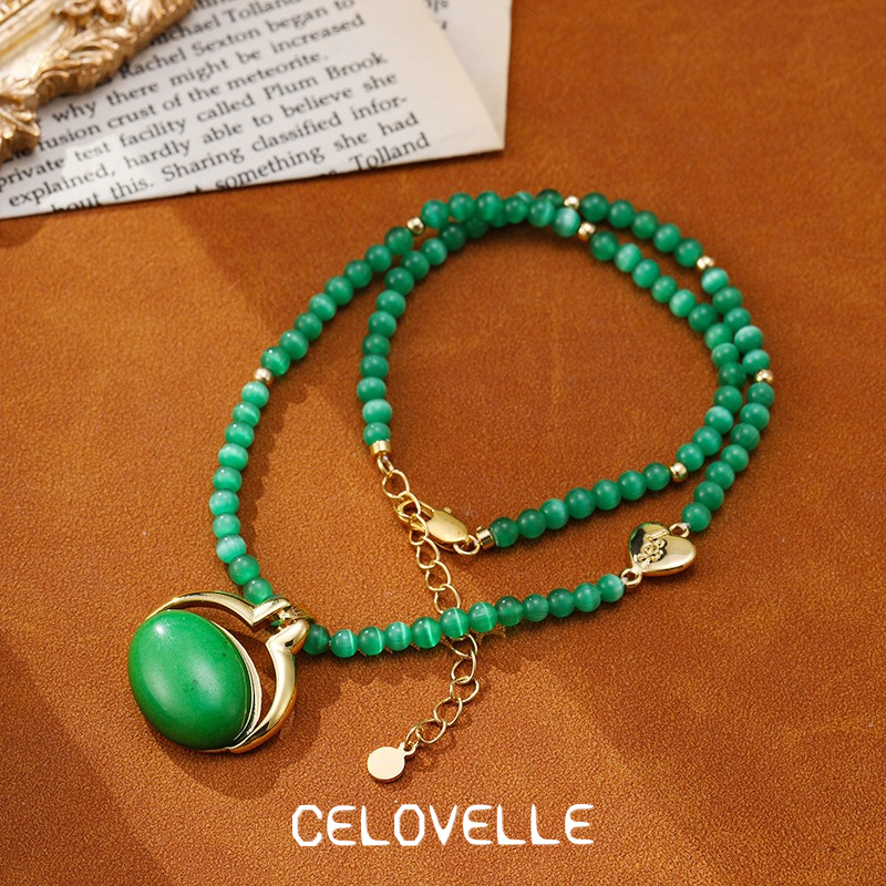 Vesper Halo Cat-Eye Pendant Necklace product image 6