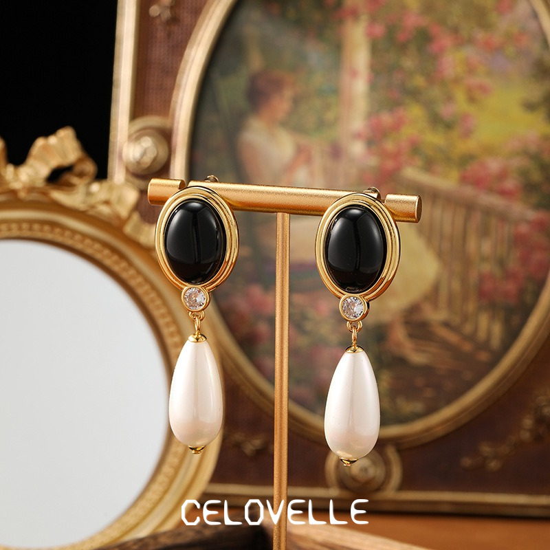 Liora Nocturne Pearl Fringe Stud Earrings product image 4