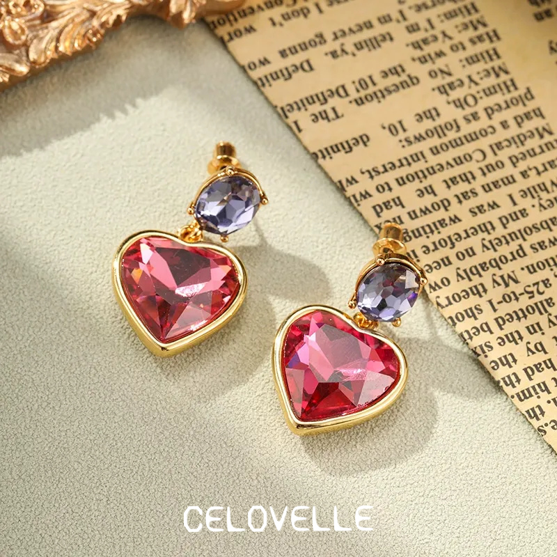 Cressida Muse Heart Crystal Stud Earrings product image 1