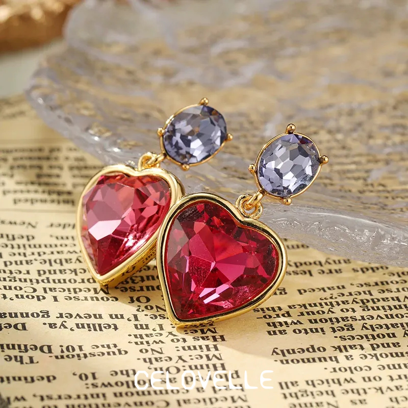 Cressida Muse Heart Crystal Stud Earrings product image 2